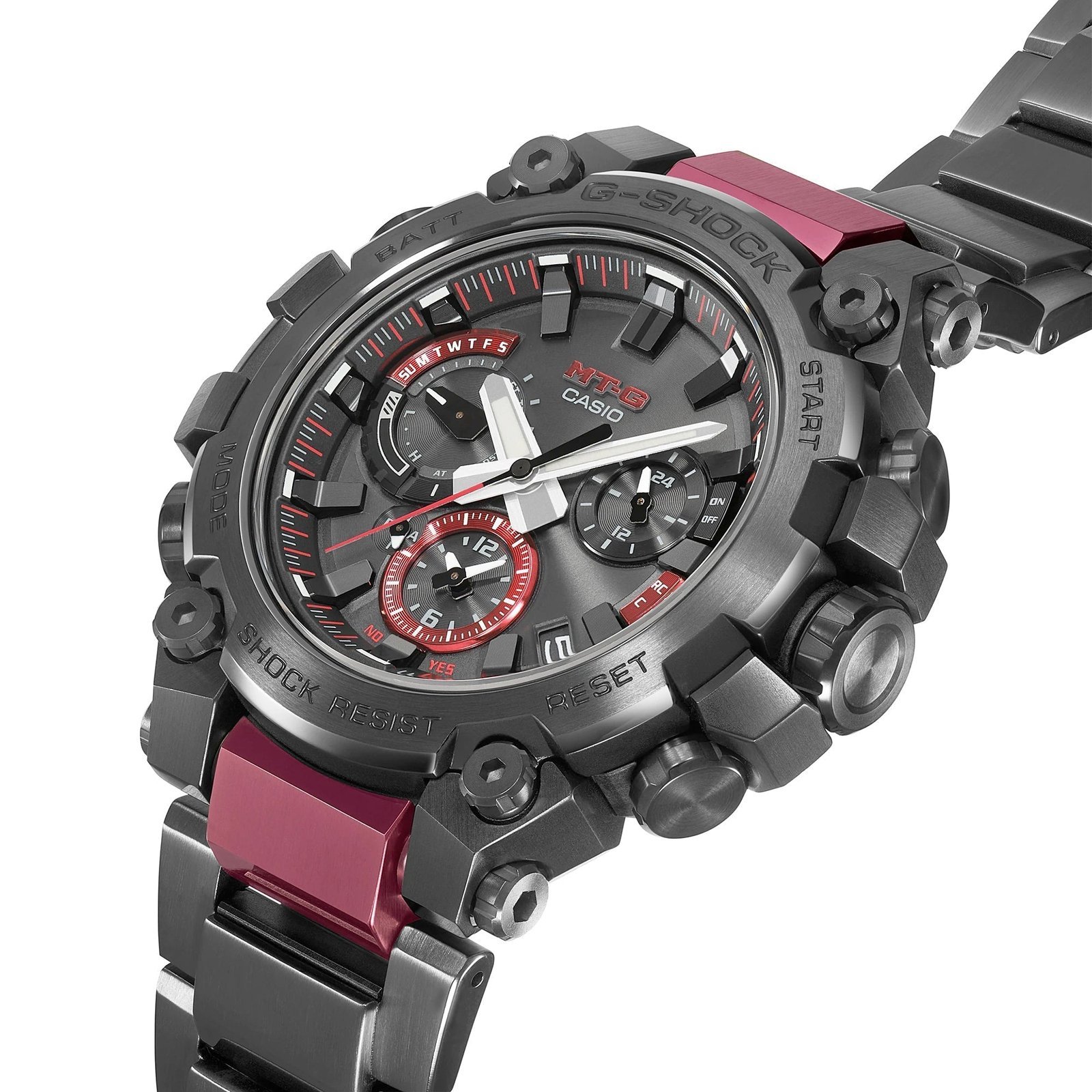 MTG MTGB3000BD1A Dark Grey Bordeaux IP Red Bluetooth Watch - Image 3