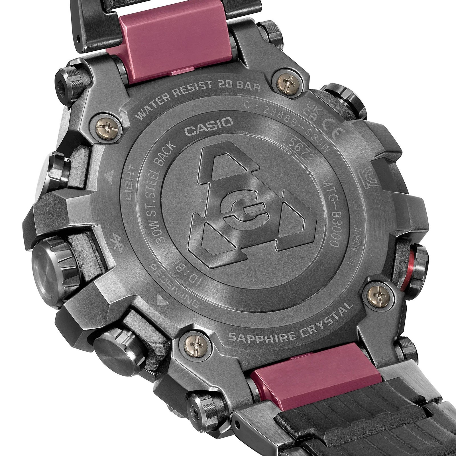 MTG MTGB3000BD1A Dark Grey Bordeaux IP Red Bluetooth Watch - Image 7