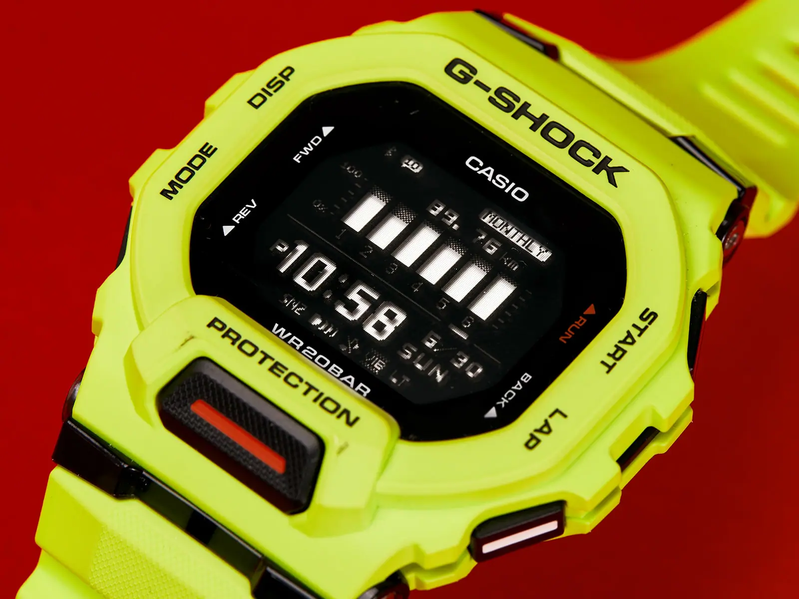 G-Shock GBD-200-9DR Digital Dial Lime Green Resin Strap Men's Watch Bluetooth Workout Tracking G1148 - Image 2