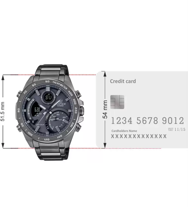 Edifice Bluetooth Connect Analog-Digital Watch - For Men ED527 (ECB-900MDC-1ADR) - Image 3