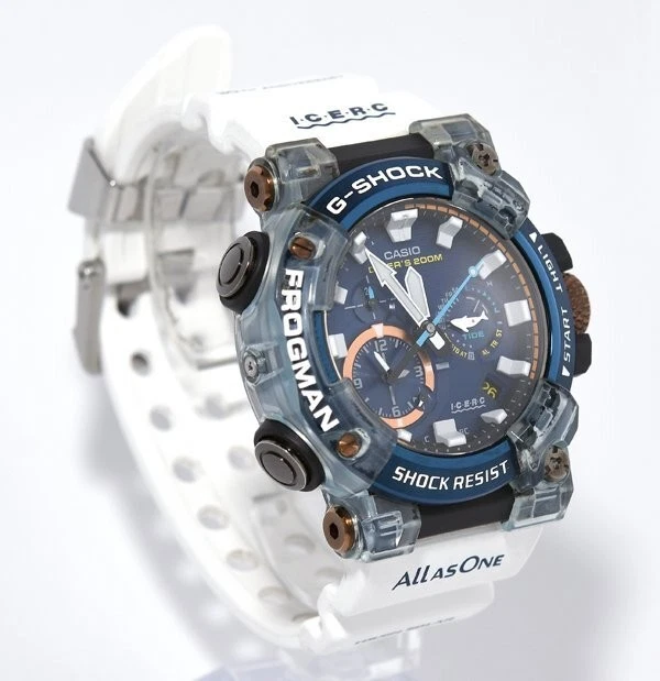 WATERPROOF SHOCKPROOF SAPPHIRE CRYSTAL SOLAR POWERED MENS .BLUE ANALOG GWF-A1000K-2AJR - Image 2
