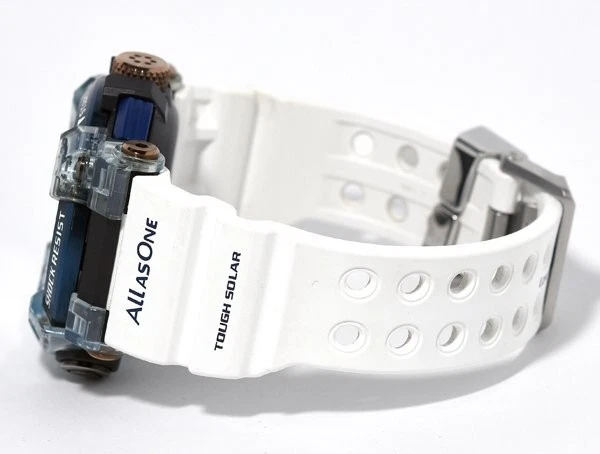 WATERPROOF SHOCKPROOF SAPPHIRE CRYSTAL SOLAR POWERED MENS .BLUE ANALOG GWF-A1000K-2AJR - Image 5